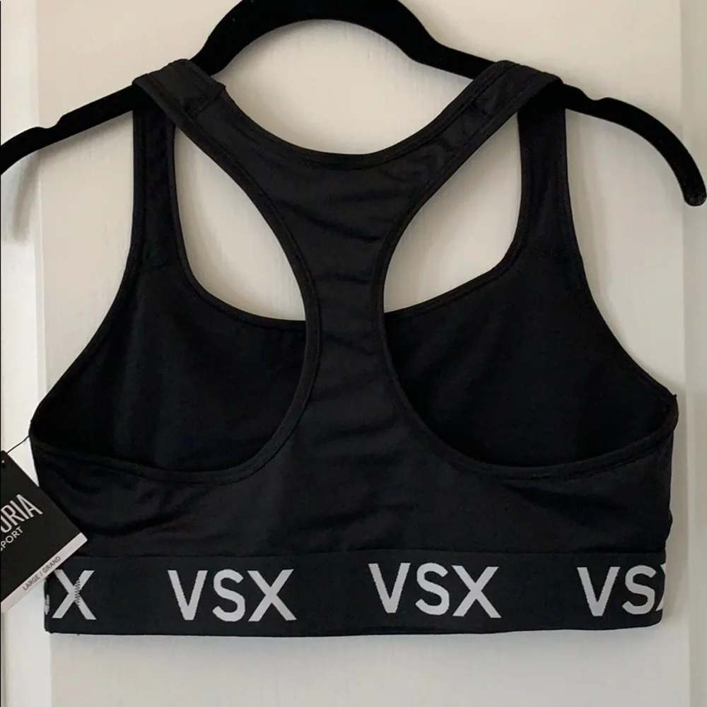 NWT VICTORIA’S SECRET VSX Black Racerback Body-Wick Sports Bra - Picture 6 of 13